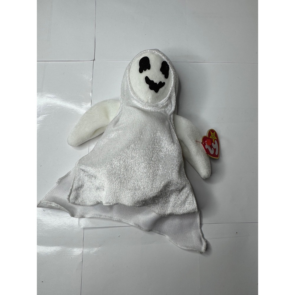 Ty Beanie Baby Sheets the Ghost White Halloween Plush 1999 Vintage Collectible